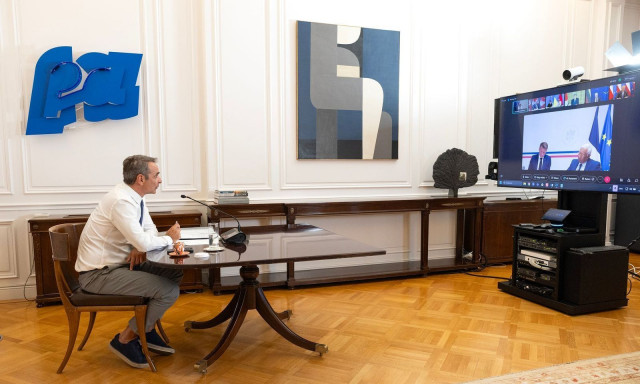 Μητσοτάκης στην τηλεδιάσκεψη ΗΠΑ, Ευρώπης, Ουκρανίας: Πρώτη προτεραιότητα η κατάπαυση του πυρός