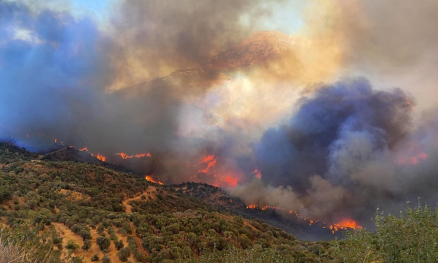 Φωτιά στη Χίο: «Οι φλόγες έχουν φτάσει στη Βολισσό, έχουν καεί μαγαζιά κοντά στο λιμάνι»