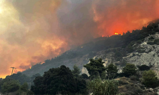Με «αντιπύρ» σταμάτησαν τη φωτιά σε Κερί και Λιθακιά στη Ζάκυνθο
