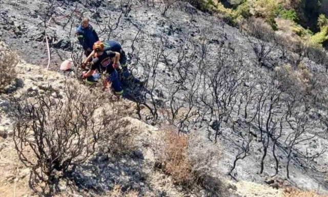 Πάτρα: Με σπασμένο γόνατο ο πυροσβέστης που έπεσε σε χαράδρα