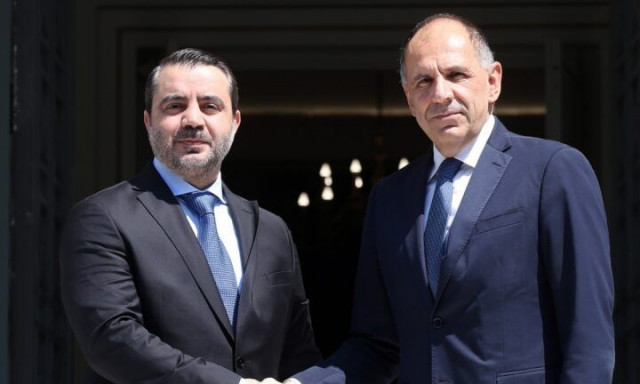 Συνάντηση Γεραπετρίτη-Asaad Al-Shaibani - Στο επίκεντρο οι ελληνοσυριακές σχέσεις