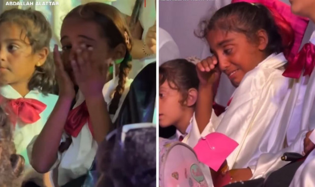 Ορφανά παιδιά στη Γάζα κλαίνε ενώ αποφοιτούν - Συγκινεί η εικόνα