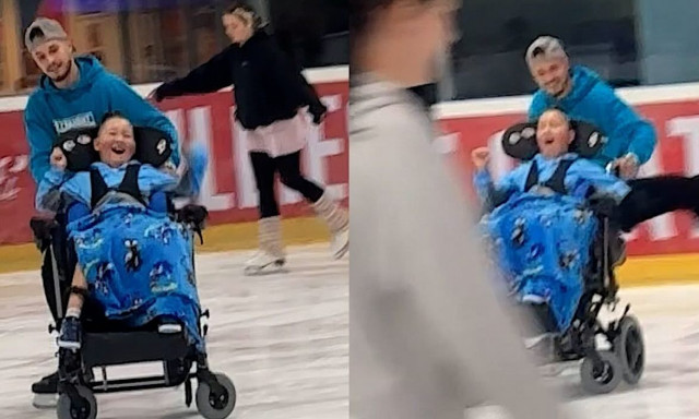 Αγγλία: Άγνωστος βοήθησε αγοράκι με εγκεφαλική παράλυση να κάνει πατινάζ - Δείτε βίντεο