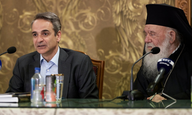 Συνάντηση Κυριάκου Μητσοτάκη με τον Αρχιεπίσκοπο Ιερώνυμο