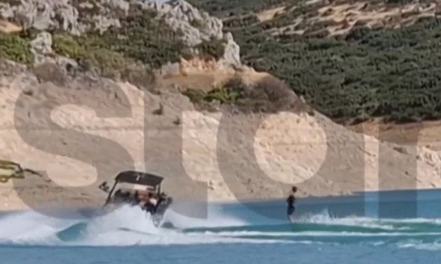 Λίμνη Υλίκη: Άγνωστοι έκαναν θαλάσσιο σκι, αγνοώντας σχετική νομοθεσία - Δείτε βίντεο