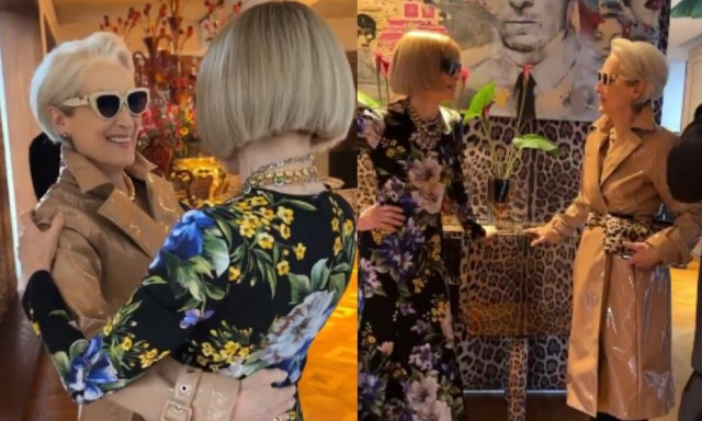 Μέριλ Στριπ: Συνάντησε την Άννα Γουίντουρ ως «Μιράντα Πρίστλι» στην Εβδομάδα Μόδας του Μιλάνου