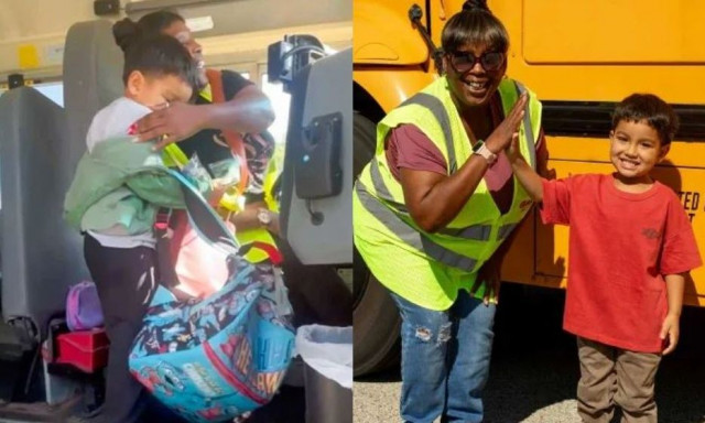 Οδηγός σχολικού λεωφορείου χάρισε μία σακούλα με δώρα σε μαθητή για την ευγένειά του