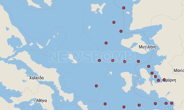 Ο περίπλους του Πίρι Ρέις στο Αιγαίο - Αναλυτικός χάρτης με την πορεία του ερευνητικού σκάφους