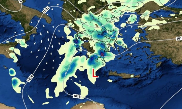 Καιρός: Πού θα βρέξει τις επόμενες ώρες - Χάρτες meteo.gr με το επίκεντρο της κακοκαιρίας
