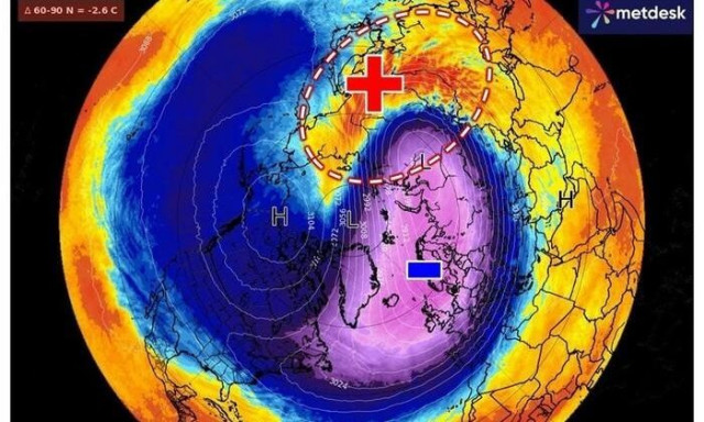 Καιρός: Επιμένουν οι Ιταλοί μετεωρολόγοι - Καταρρέει ο πολικός στρόβιλος