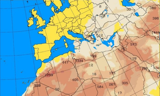 Καιρός: Θερμή εισβολή με νοτιάδες υγρασία, σκόνη και υψηλές θερμοκρασίες - Η πρόγνωση Τσατραφύλλια