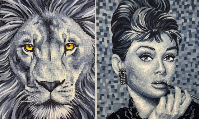 Από το τζιν στον καμβά: Καλλιτέχνης που μεταμορφώνει τα παλιά παντελόνια σε εντυπωσιακά έργα τέχνης