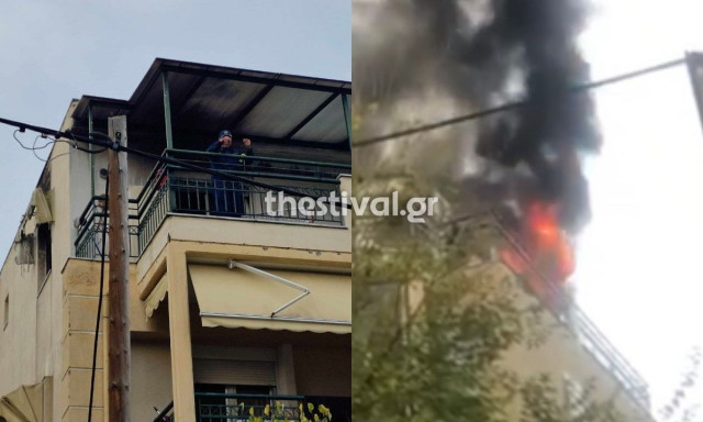 Φωτιά στη Θεσσαλονίκη: Στάχτη έγινε το σπίτι στην Πυλαία – Οι πυροσβέστες απεγκλώβισαν ηλικιωμένη