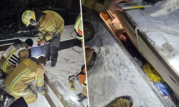 Απίστευτη διάσωση: Μεθυσμένος σφήνωσε σε σχισμή 30 εκατοστών - Ηρωικές προσπάθειες απεγκλωβισμού