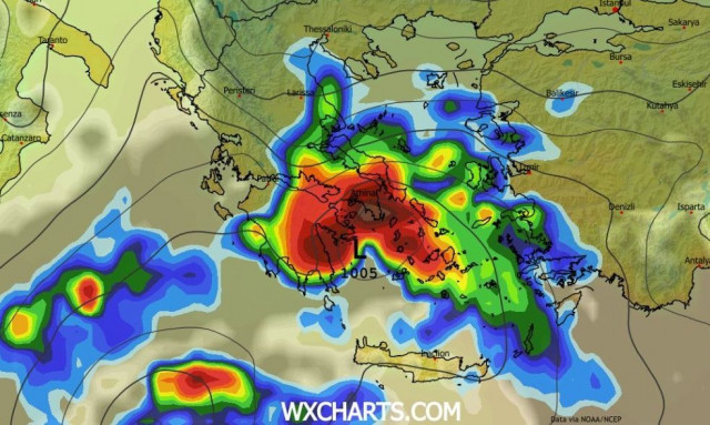 Καιρός: Ισχυρή κακοκαιρία «βλέπει» το GFS - Πότε θα «χτυπήσει» σύμφωνα με τους Αμερικανούς