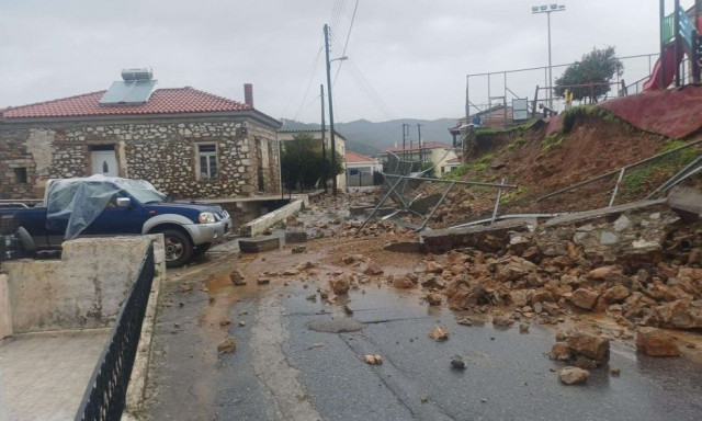 Κακοκαιρία Byron - Λακωνία - Εγκλωβίστηκαν κάτοικοι, έκλεισαν δρόμοι και αποκλείστηκαν χωριά