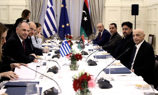 Συνάντηση Γεραπετρίτη με πρόεδρο της Βουλής των Αντιπροσώπων της Λιβύης