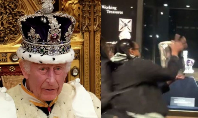 Βρετανία: Διαδηλωτές πέταξαν φαγητό στο Αυτοκρατορικό Στέμμα του Κράτους- Tέσσερις συλλήψεις