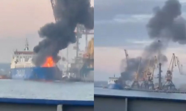 Ρωσική επίθεση με drones και πυραύλους στο λιμάνι της Οδησσού - Βίντεο