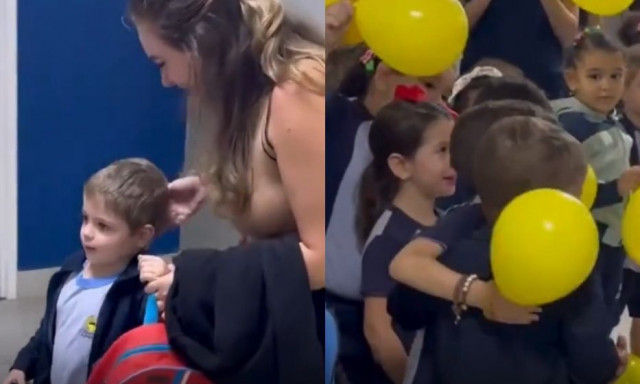 Μαθητές υποδέχονται με χειροκροτήματα στο σχολείο μικρό ήρωα που ξεπέρασε τον καρκίνο