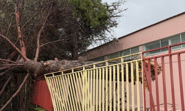 Ανεμοστρόβιλος «σάρωσε» το Μεσολόγγι: Καταστροφές σε δρόμους και καταστήματα - Βίντεο, φωτογραφίες