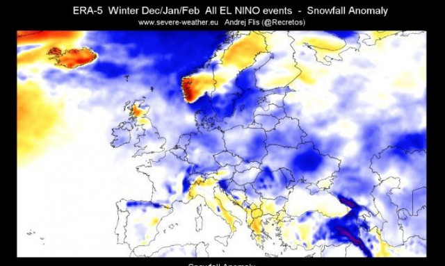 Καιρός: Η κατάρρευση της La Niña ξεκινά - Πώς επηρεάζει την Ελλάδα για το χειμώνα του 2026