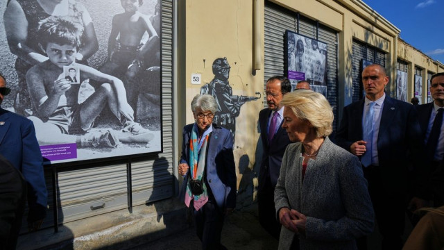 Φον Ντερ Λάιεν και Χριστοδουλίδης στην Πράσινη Γραμμή της Λευκωσίας - Μήνυμα επανένωσης