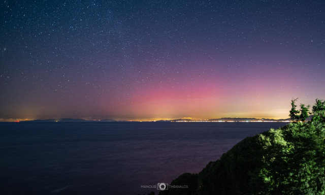 Βόρειο Σέλας στο Αιγαίο: Φωτεινές αποχρώσεις στον ουρανό της Σάμου