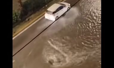 Κακοκαιρία: Άνοιξε ξανά ο αγωγός λυμάτων στην Ποσειδώνος - Βίντεο