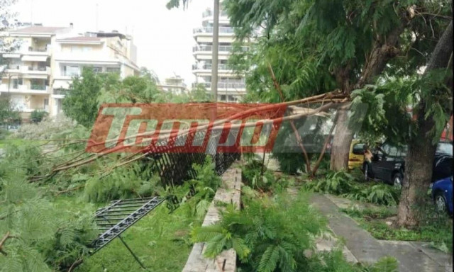 Κακοκαιρία - Τα πρώτα προβλήματα: Άνεμοι μετακίνησαν στύλο του ΔΕΔΔΗΕ και παρέσυραν κοντέινερ