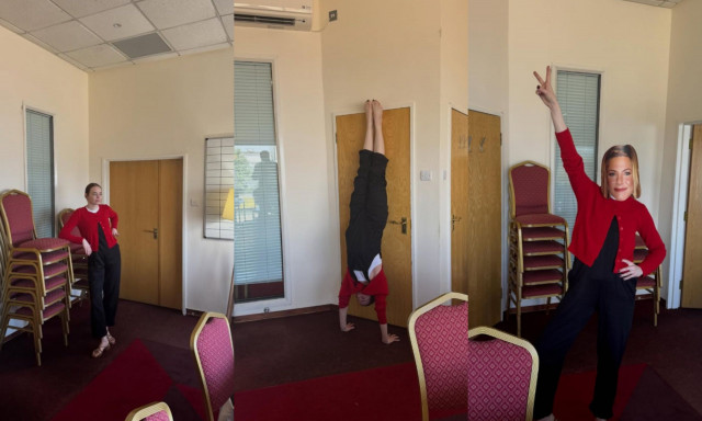 Έμα Στόουν: Κάνει κατακόρυφο στις πρόβες της «Βουγονίας» - Τα στιγμιότυπα που μοιράστηκε ο Λάνθιμος