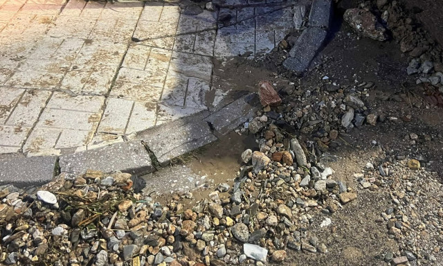 Βάρη: Κόπηκε ο δρόμος στη μέση -Εγκλωβίστηκαν οδηγοί σε οχήματα, γυναίκα σκαρφάλωσε σε δέντρο