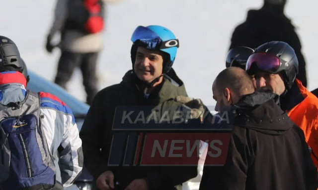 Κυριάκος Μητσοτάκης: Για σκι στα Καλάβρυτα ο πρωθυπουργός - Δείτε εικόνες