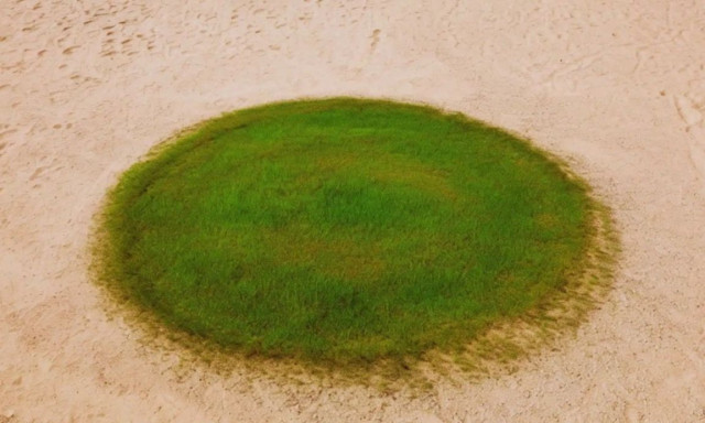 Τέλειος πράσινος κύκλος στην άμμο; Αστροναύτες εντοπίζουν αρχαία λίμνη κρυμμένη στην έρημο