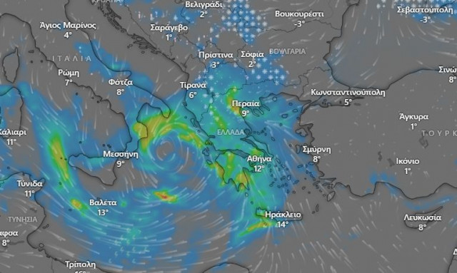 Καιρός: Μεσογειακός κυκλώνας φέρνει νέο κύμα κακοκαιρίας από το Σάββατο