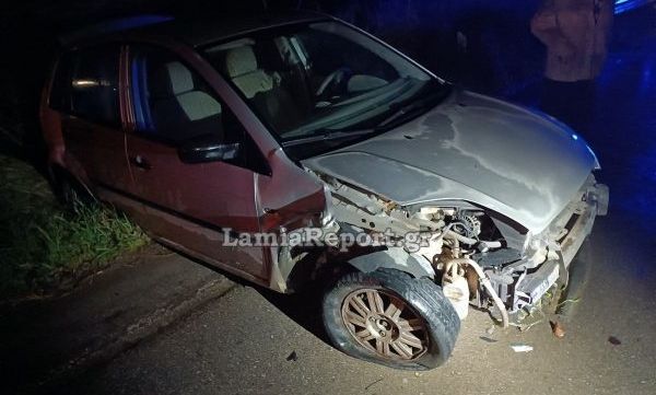 Λαμία: Τροχαίο ατύχημα με εκτροπή αυτοκινήτου στον δρόμο προς Μοσχοχώρι