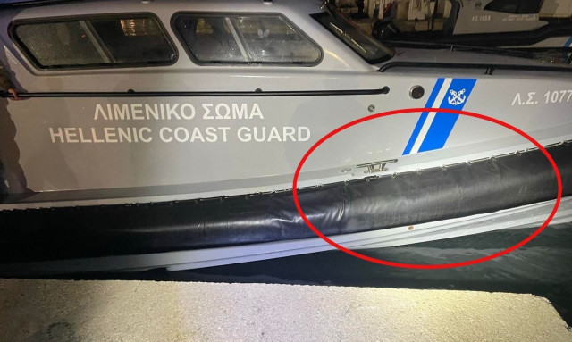 Χίος - Φωτογραφίες: Το σημείο που το ταχύπλοο με τους μετανάστες χτύπησε το σκάφος του Λιμενικού
