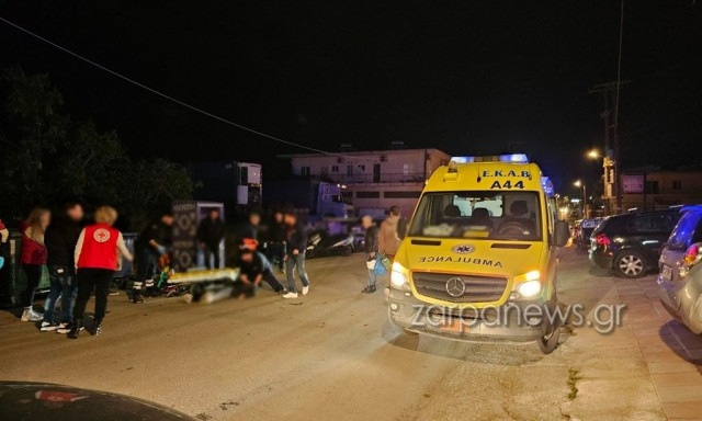 Χανιά: Τροχαίο ατύχημα με μοτοσικλέτα στο Πασακάκι - Μία γυναίκα τραυματίας