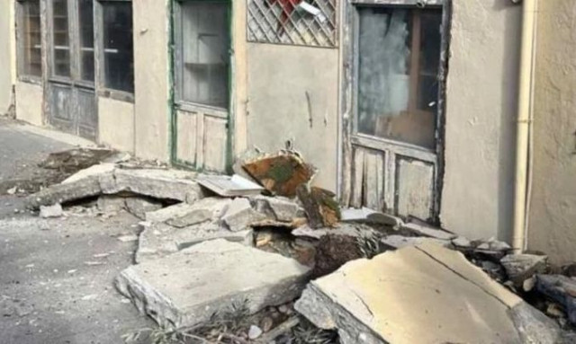 Ρέθυμνο: Υποχώρησε τμήμα παλιού κτηρίου στο κέντρο της πόλης