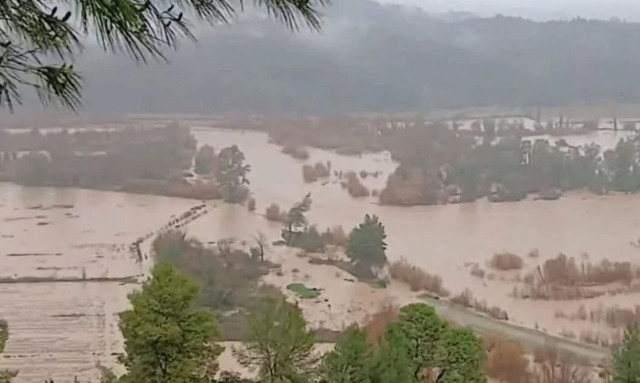 Υπερχείλισε ο Αλφειός στην Ηλεία: Πλημμυρικά φαινόμενα στο Πλουτοχώρι - Προβλήματα στη Γορτυνία