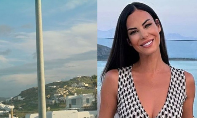 Η Εύη Βατίδου καταγγέλει την τοποθέτηση πυλώνων του ΔΕΔΔΗΕ μπροστά από το σπίτι της στη Μύκονο