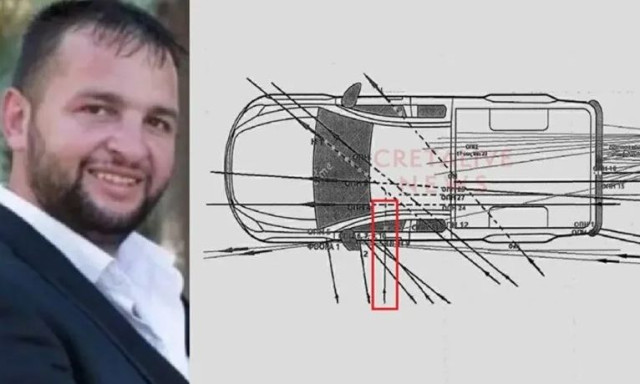 Βορίζια: Από τα αριστερά η φονική βολή - Το διάγραμμα των πυρών στο αυτοκίνητο του Φανούρη Καργάκη