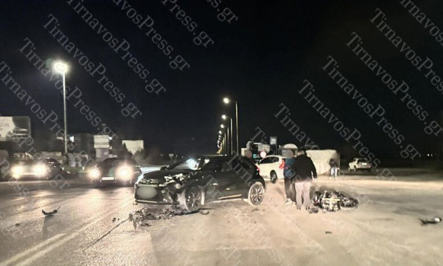 Λάρισα: Σοβαρό τροχαίο στη Γιάννουλη - Τραυματισμένος 40χρονος οδηγός μοτοσικλέτας