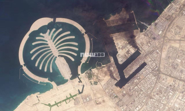 Ντουμπάι: Δορυφορική εικόνα πάνω από το λιμάνι - Υψώνονται καπνοί