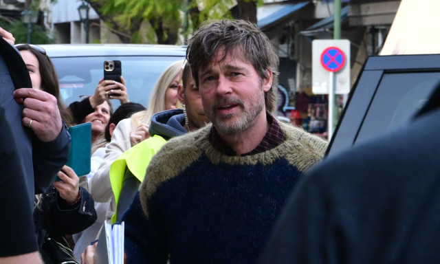 Μπραντ Πιτ: Στην πλατεία Κοτζιά για τα γυρίσματα της ταινίας «The Riders»