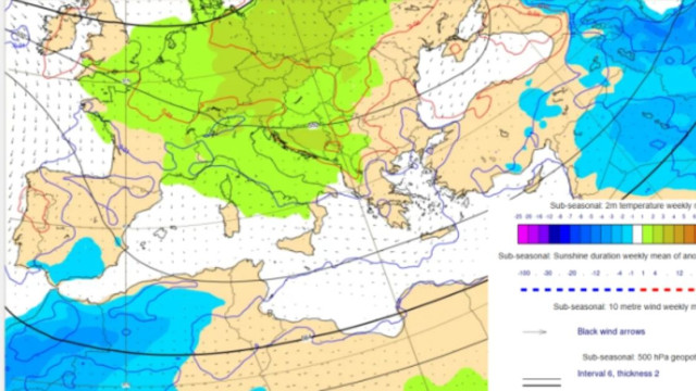 Καιρός: Η «υποεποχική» πρόβλεψη Κολυδά - Τι δείχνουν τα τελευταία δεδομένα του ECMWF