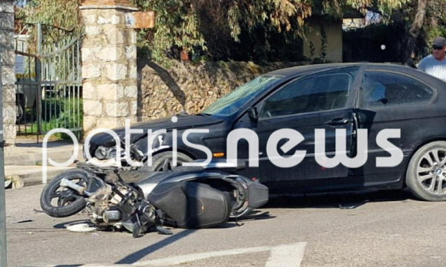 Σοβαρό τροχαίο στον Πύργο: Στο νοσοκομείο δικυκλιστής