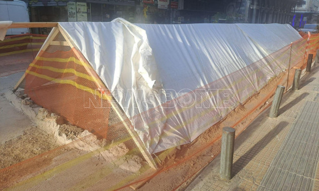 Αρχαίο ψηφιδωτό αποκαλύφθηκε τυχαία στην οδό Ευριπίδου στο κέντρο της Αθήνας