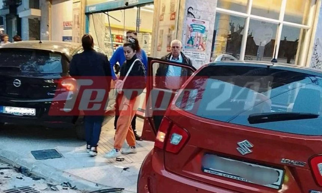 Σοβαρό τροχαίο στην Πάτρα: Αυτοκίνητο «εισέβαλε» σε σούπερ μάρκετ
