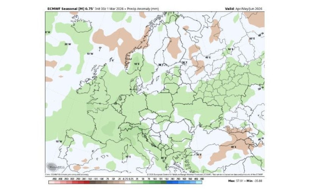 Καιρός: Συμφωνία UKMO και ECMWF για τον καιρό της Ελλάδας το τελευταίο δεκαήμερο Μαρτίου
